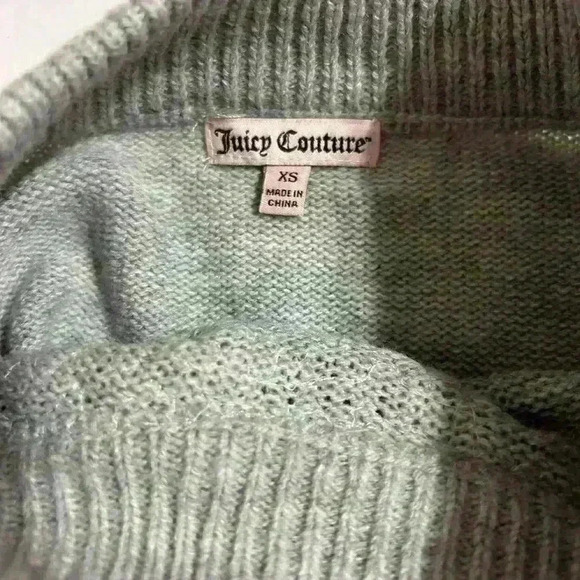 Juicy Couture Women's  Gradient Silver Sequin Lightweight Sweater - Picture 6 of 7